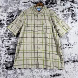 Columbia Sportswear Company Mens Plaid Short Sleeve Button Up Shirt XL